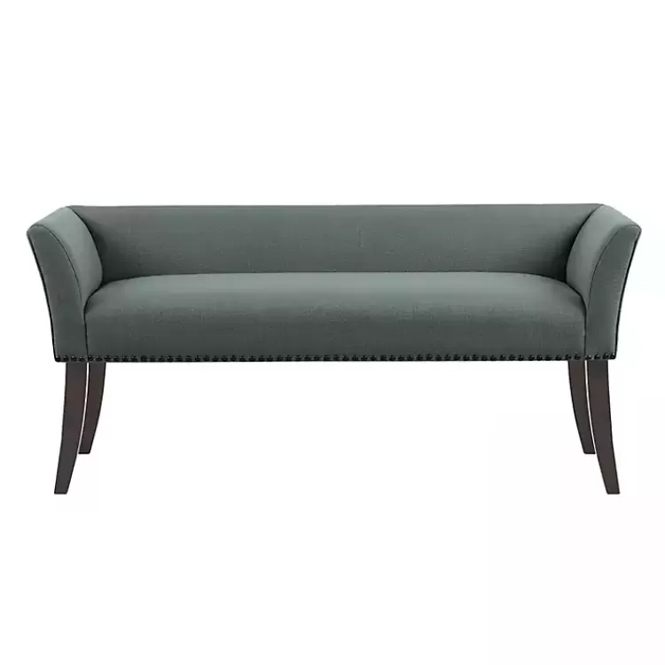 Low Back Flared Nailhead Trim Bench>Kirklands Home Flash Sale