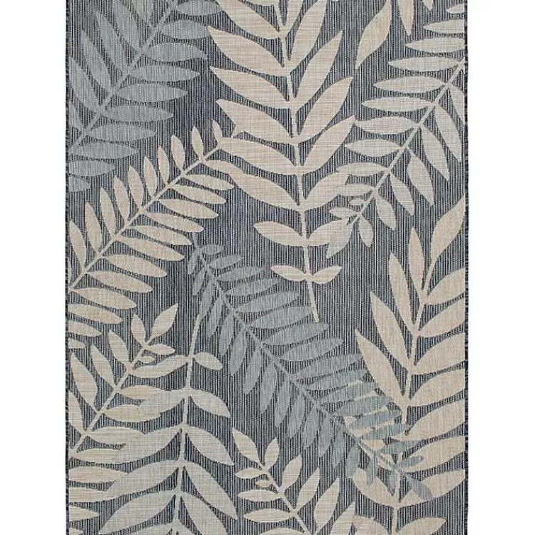 Blue Malibu Leafy Outdoor Area Rug, 7x10>Kirklands Home Fashion