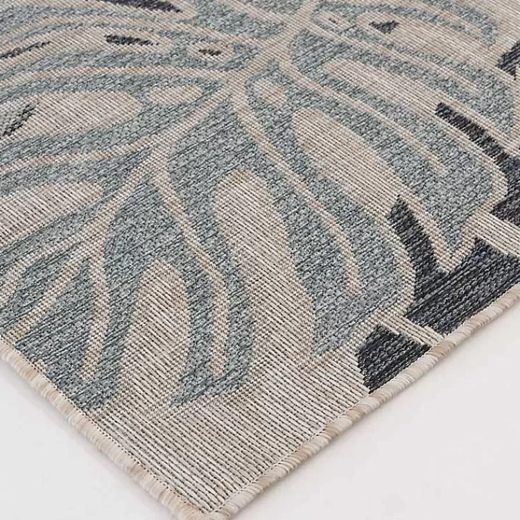 blue_malibu_monstera_outdoor_area_rug_x_2.webp Blue Malibu Monstera Outdoor Area Rug, 7x9>Kirklands Home Store