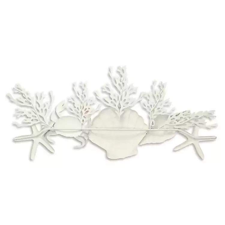 Blue Metal Coral and Shell Wall Plaque>Kirklands Home Flash Sale