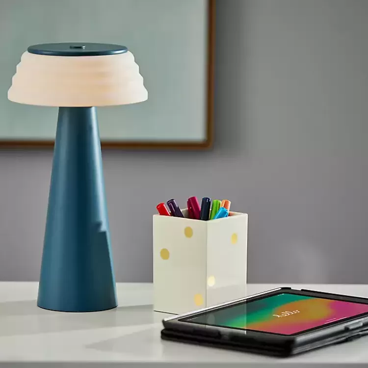 blue_metal_cordless_lamp_with_white_ribbed_shade_4.webp Metal Cordless Lamp with White Ribbed Shade>Kirklands Home Cheap