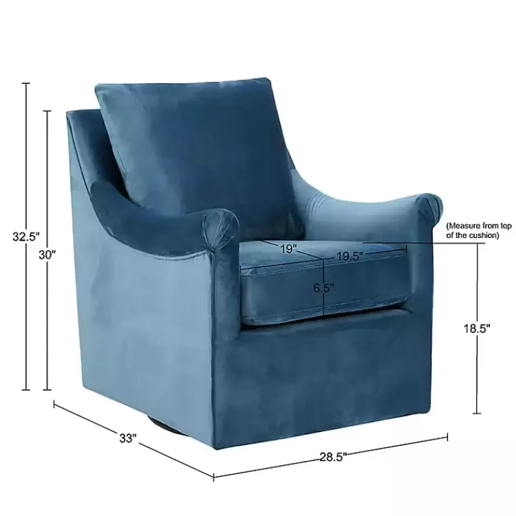 blue_mora_swivel_accent_chair_5.webp Mora Swivel Accent Chair>Kirklands Home Store