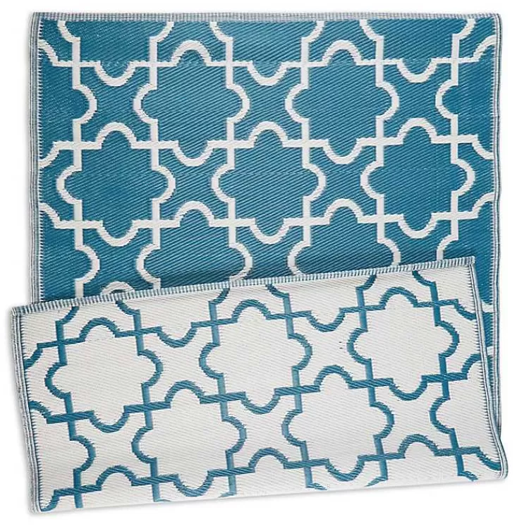 Blue Moroccan Trellis Outdoor Area Rug, 4x6>Kirklands Home Store