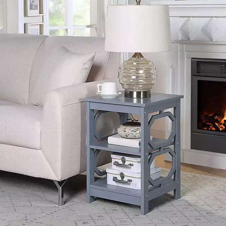 Octagon 2-Shelf Accent Table>Kirklands Home Sale