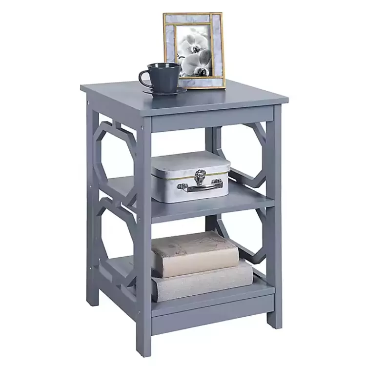 Octagon 2-Shelf Accent Table>Kirklands Home Sale