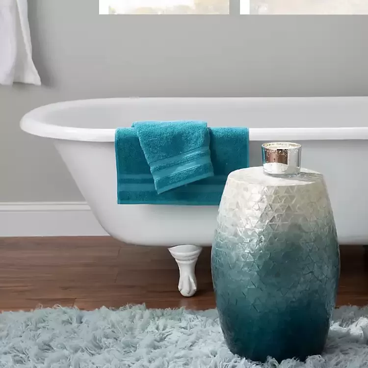 Blue Ombre Mosaic Capiz Shell Drum End Table>Kirklands Home Flash Sale
