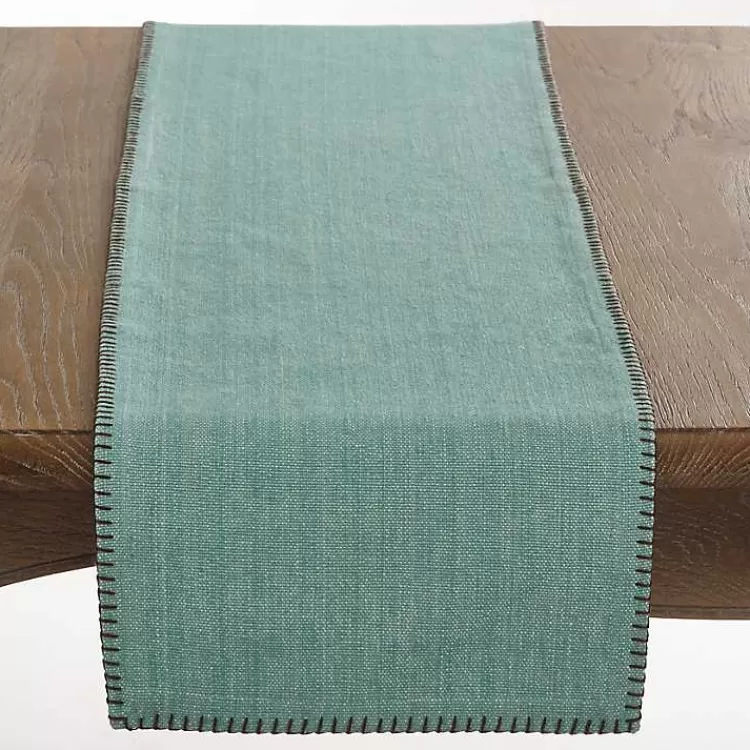 Overcast Stitch Cotton Table Runner>Kirklands Home Best Sale