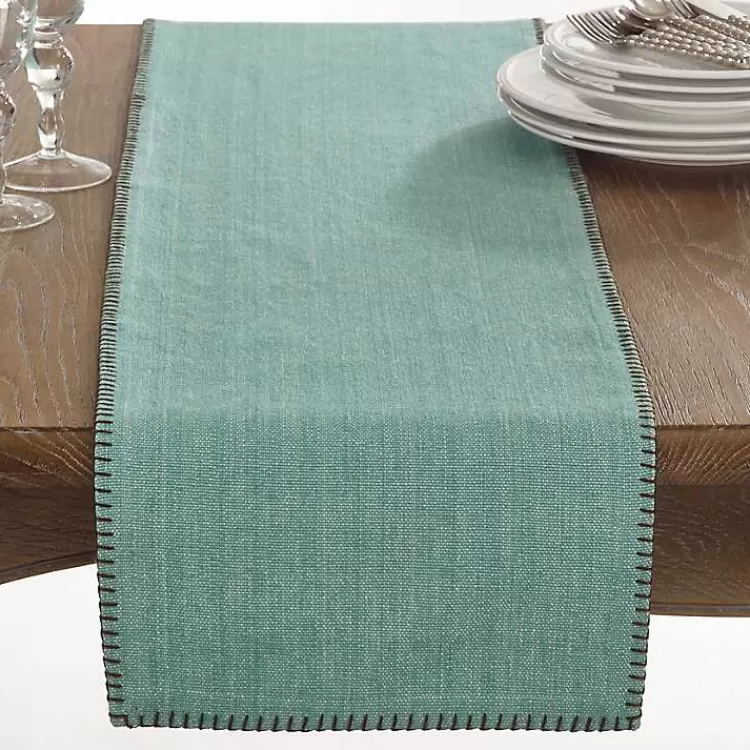 Overcast Stitch Cotton Table Runner>Kirklands Home Best Sale