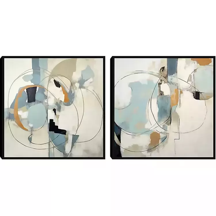 Blue Rhythms Framed Canvas Art Prints, Set of 2>Kirklands Home Online