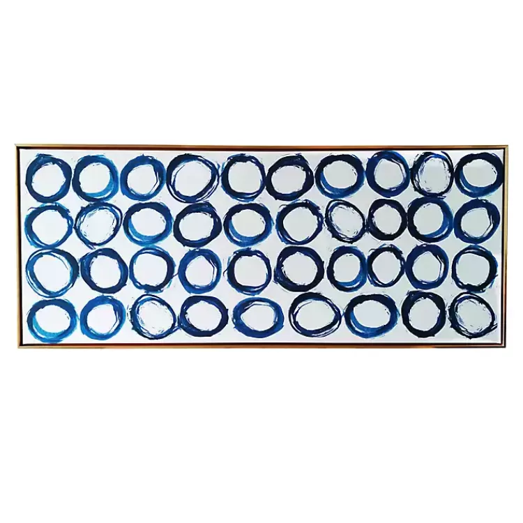 Blue Rings Framed Canvas Art Print>Kirklands Home Cheap