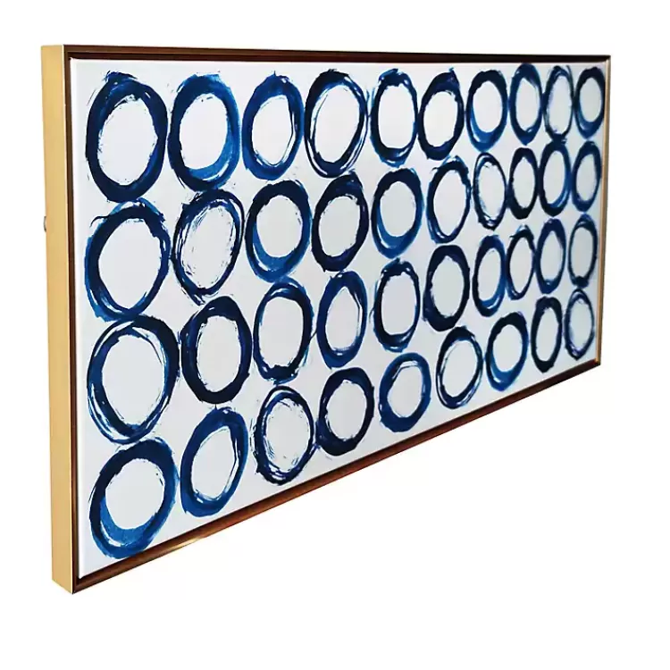 blue_rings_framed_canvas_art_print_3.webp Blue Rings Framed Canvas Art Print>Kirklands Home Cheap