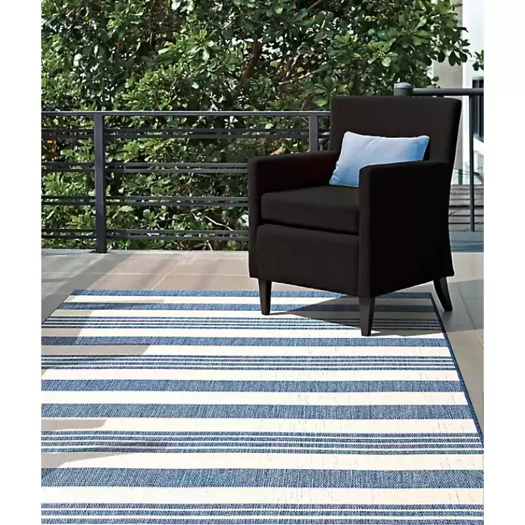 Robin Stripe Outdoor Rug, 8x11>Kirklands Home Clearance