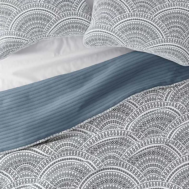 blue_scalloped_reversible_pc_queen_quilt_set_4.webp Blue Scalloped Reversible 3-pc. Queen Quilt Set>Kirklands Home Cheap
