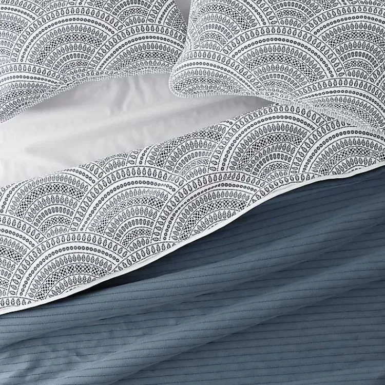 blue_scalloped_reversible_pc_queen_quilt_set_5.webp Blue Scalloped Reversible 3-pc. Queen Quilt Set>Kirklands Home Cheap