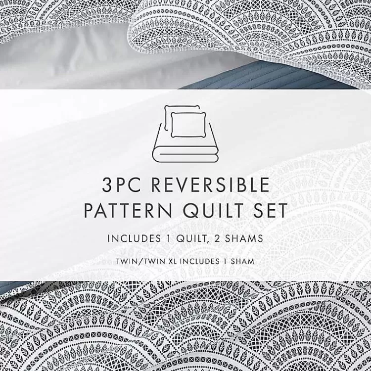 blue_scalloped_reversible_pc_queen_quilt_set_8.webp Blue Scalloped Reversible 3-pc. Queen Quilt Set>Kirklands Home Cheap