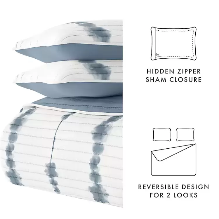 blue_shibori_reversible_pc_queen_quilt_set_7.webp Blue Shibori Reversible 3-pc. Queen Quilt Set>Kirklands Home Clearance