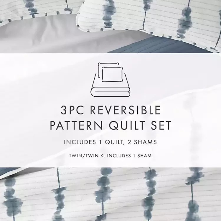 blue_shibori_reversible_pc_queen_quilt_set_8.webp Blue Shibori Reversible 3-pc. Queen Quilt Set>Kirklands Home Clearance