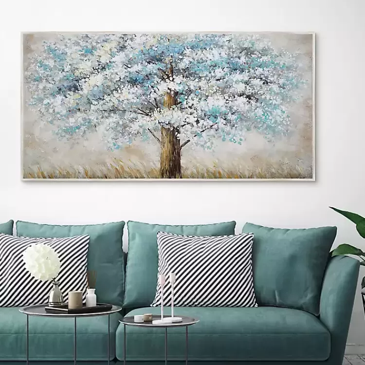 Blue Solitude Framed Canvas Art Print>Kirklands Home Fashion