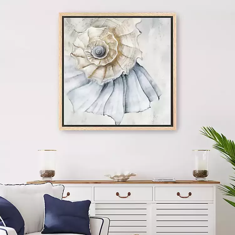 Blue Spiral Shell Framed Canvas Art Print>Kirklands Home Shop