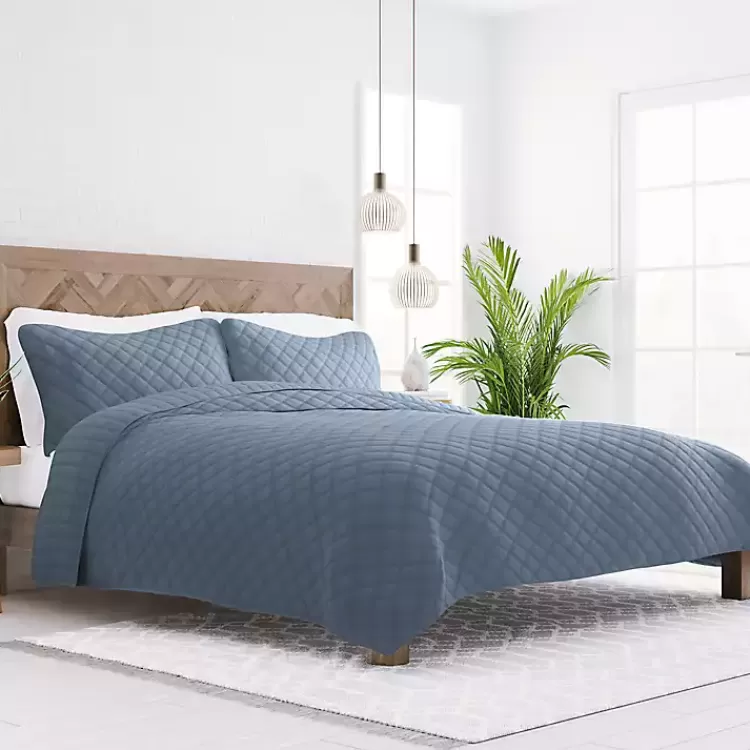 Stitched Diamond 3-pc. King Quilt Set>Kirklands Home Sale