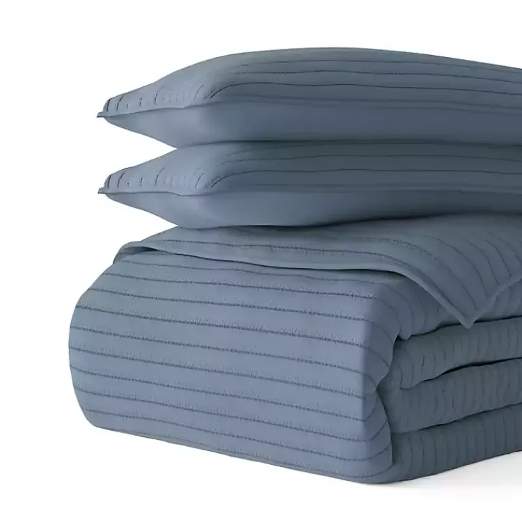 blue_stitched_stripes_pc_king_quilt_set_2.webp Stitched Stripes 3-pc. King Quilt Set>Kirklands Home Clearance