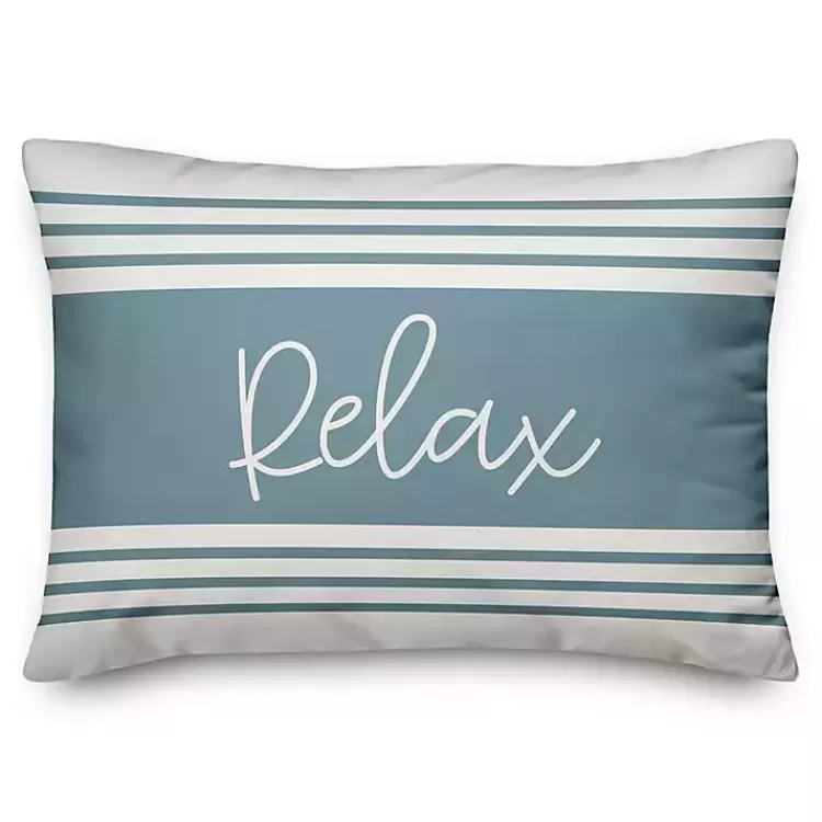Striped Relax Outdoor Pillow>Kirklands Home Cheap