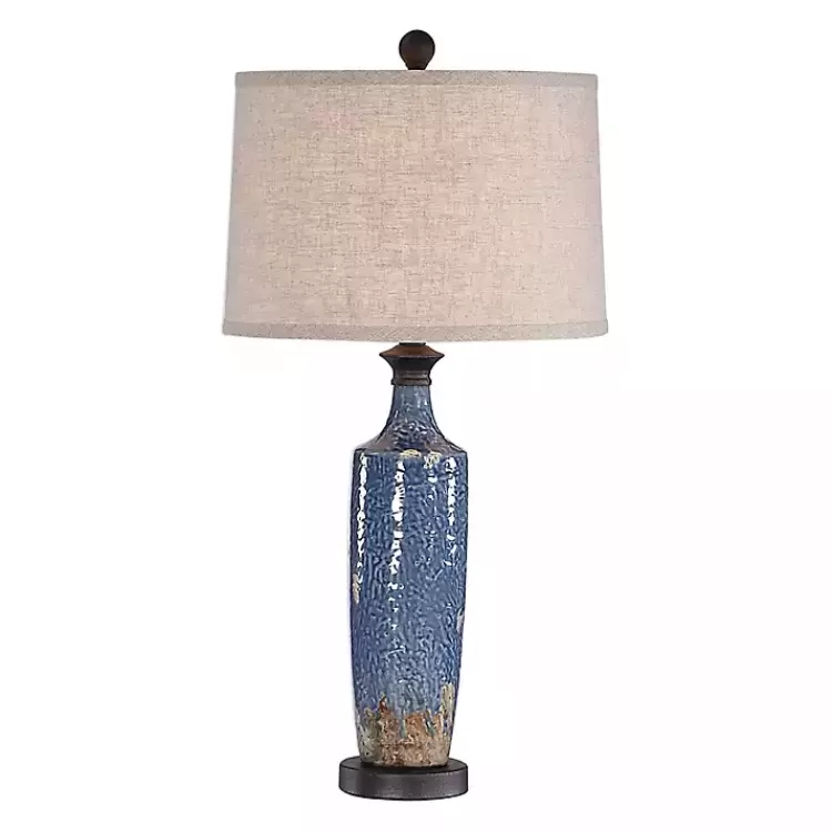 Blue Textured Ceramic Table Lamp>Kirklands Home Best