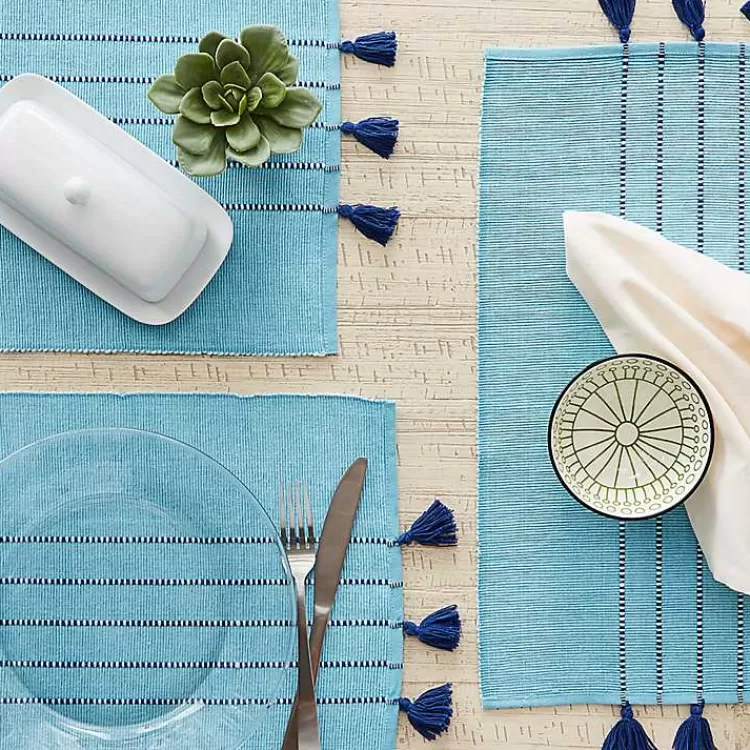 blue_thera_stripe_placemats_set_of__2.webp Thera Stripe Placemats, Set of 6>Kirklands Home New