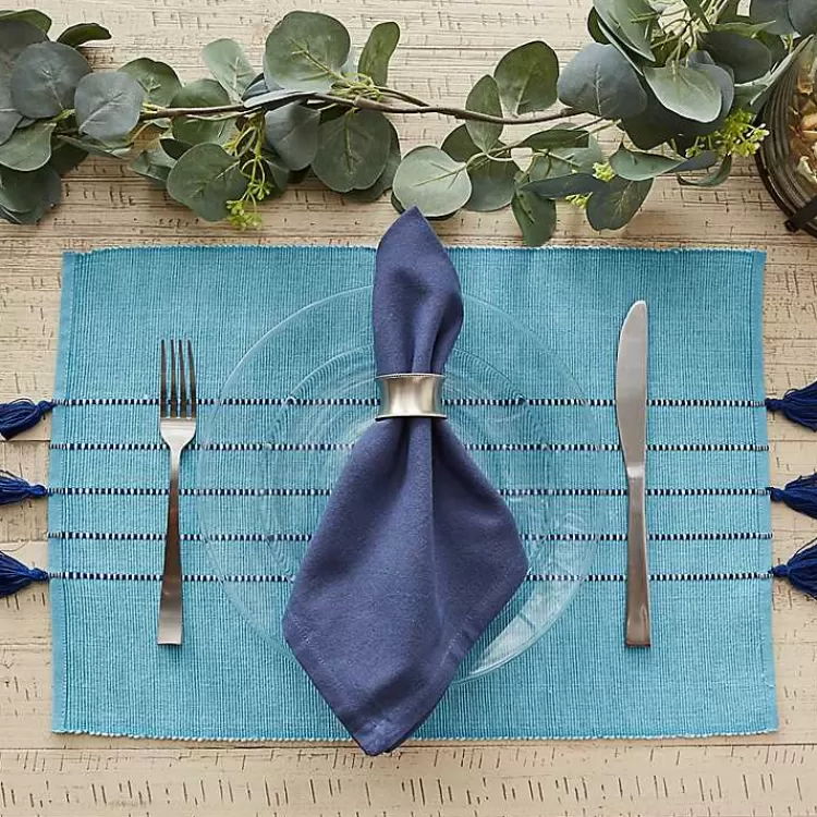 blue_thera_stripe_placemats_set_of__3.webp Thera Stripe Placemats, Set of 6>Kirklands Home New