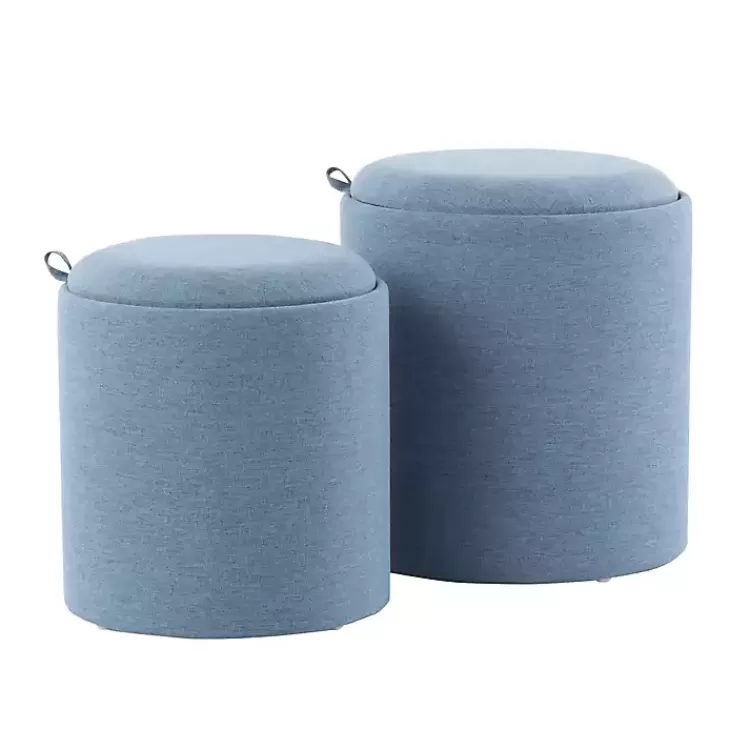 Upholstered Ottomans with Tray Tops, Set of 2>Kirklands Home New