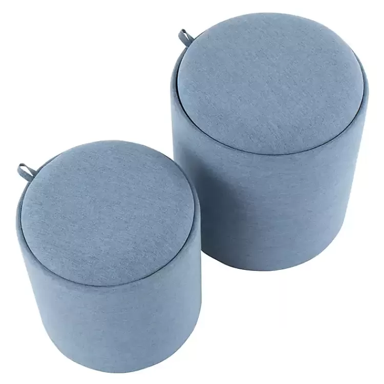 Upholstered Ottomans with Tray Tops, Set of 2>Kirklands Home New