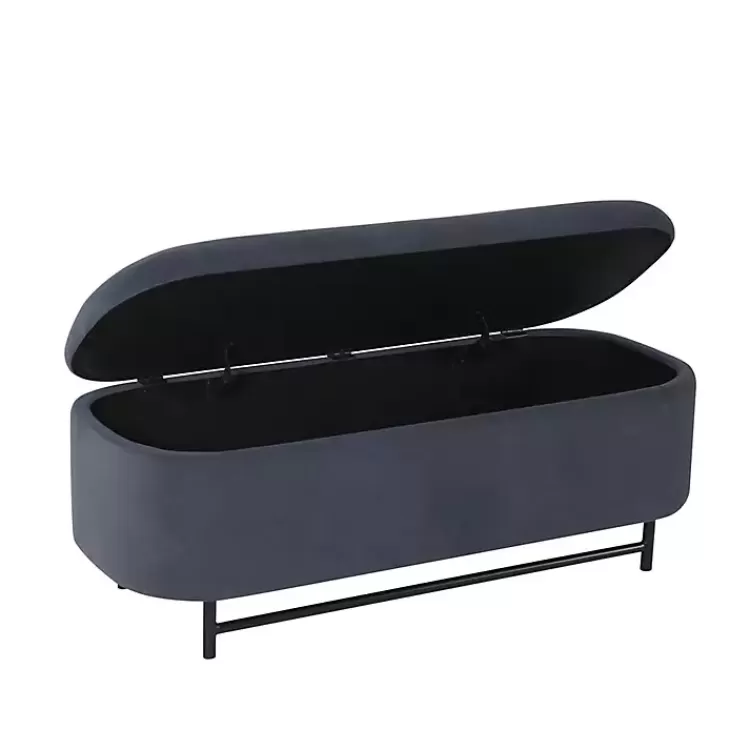 Velvet Metal Storage Bench>Kirklands Home Best Sale