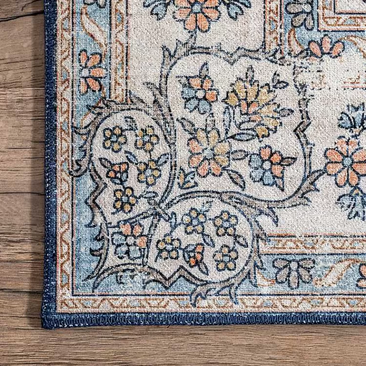 blue_vintage_floral_washable_area_rug_x_4.webp Vintage Floral Washable Area Rug, 5x8>Kirklands Home Sale