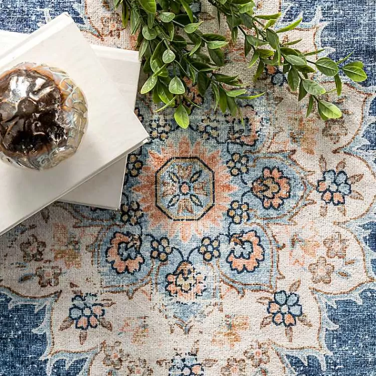 blue_vintage_floral_washable_area_rug_x_5.webp Vintage Floral Washable Area Rug, 5x8>Kirklands Home Sale