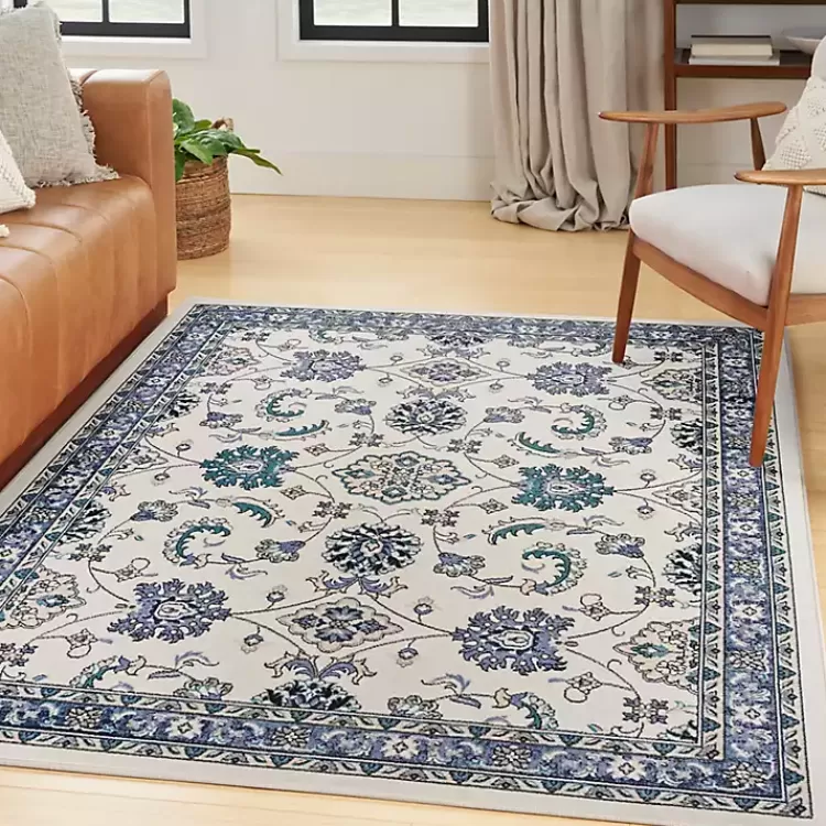 Blue Vintage Medallion Indoor/Outdoor Rug, 4x6>Kirklands Home Fashion