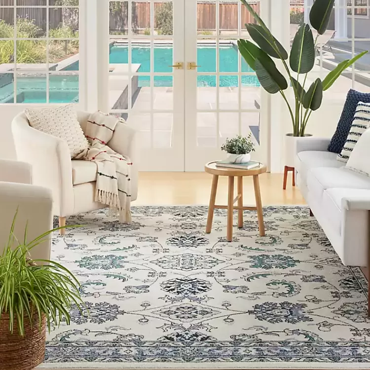 Blue Vintage Medallion Indoor/Outdoor Rug, 8x10>Kirklands Home Cheap