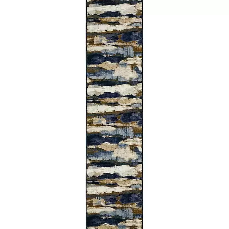 Blue Watercolor Abstract Runner, 2x8>Kirklands Home Best Sale