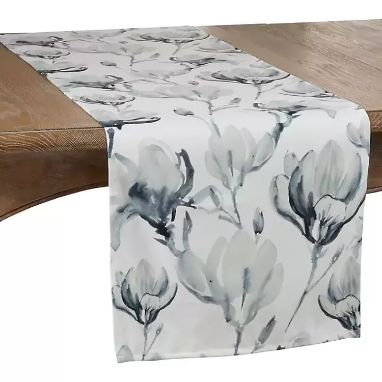 Blue Watercolor Floral Table Runner>Kirklands Home Best Sale
