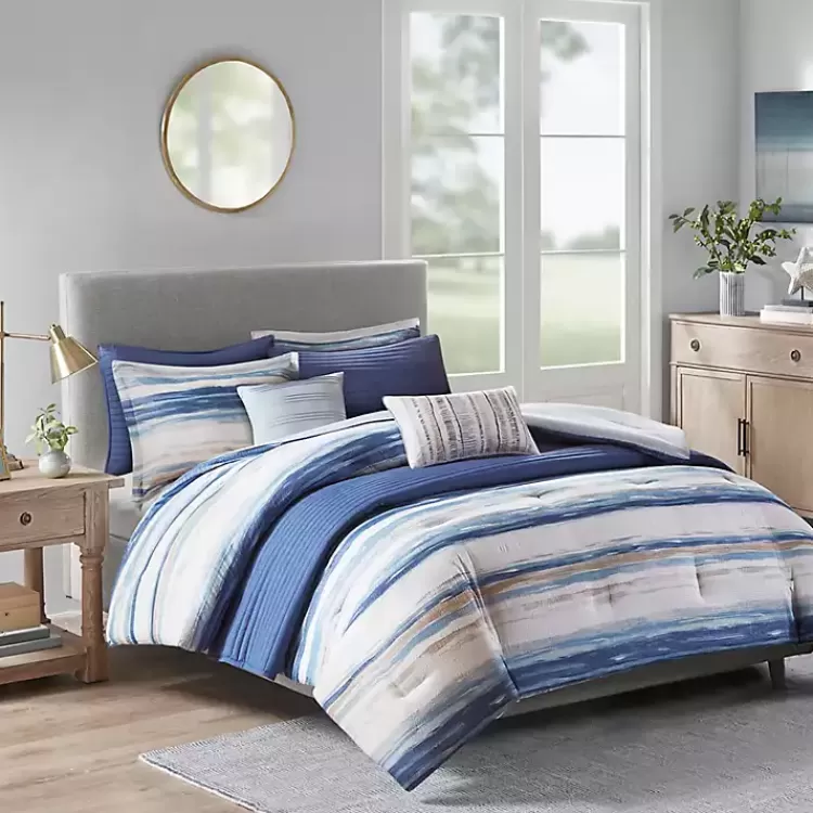 Blue Watercolor 8-pc. Full/Queen Comforter Set>Kirklands Home New