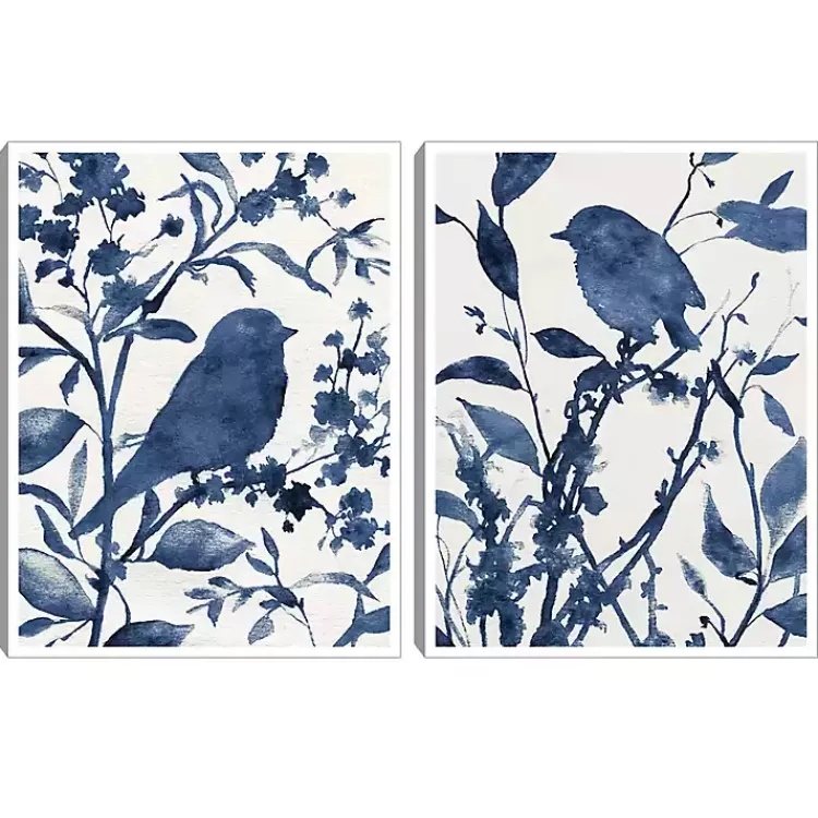 Bluebird Silhouette Canvas Art Prints, Set of 2>Kirklands Home Fashion