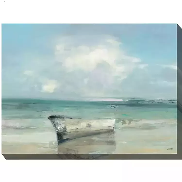 Boat on Shore Outdoor Canvas Art Print>Kirklands Home Store