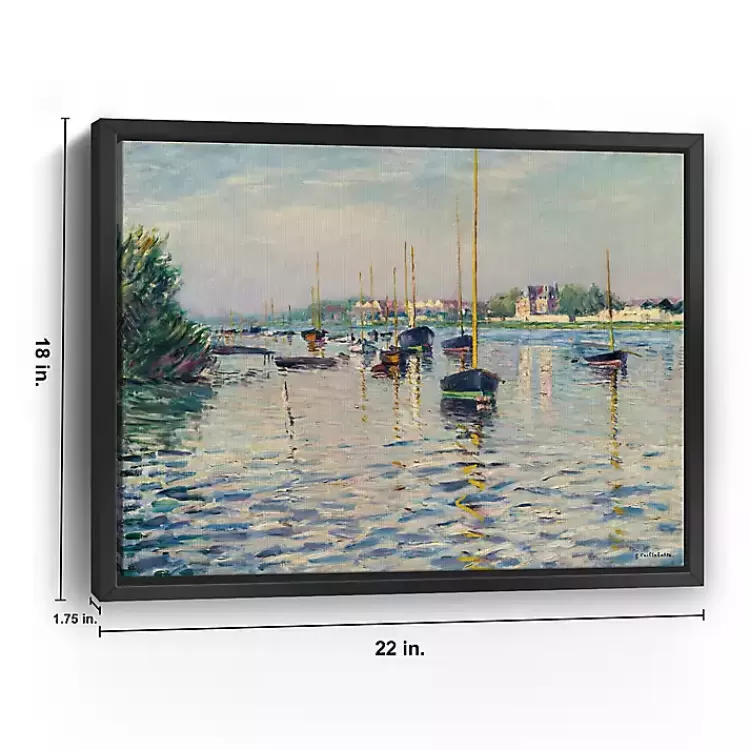Boats at Anchor on Seine Canvas Print, 22x18 in.>Kirklands Home Outlet