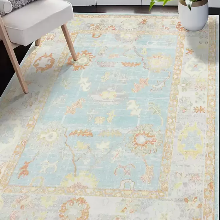 Bohemian Gretna Aqua Beige Accent Rug, 2x3>Kirklands Home Hot