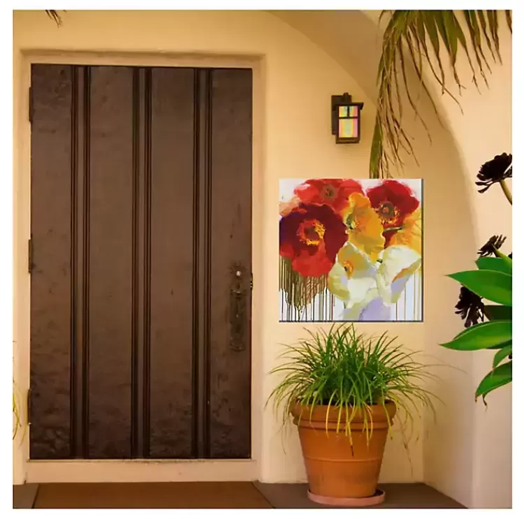 Bold Faced Flowers Outdoor Canvas Art Print>Kirklands Home Online