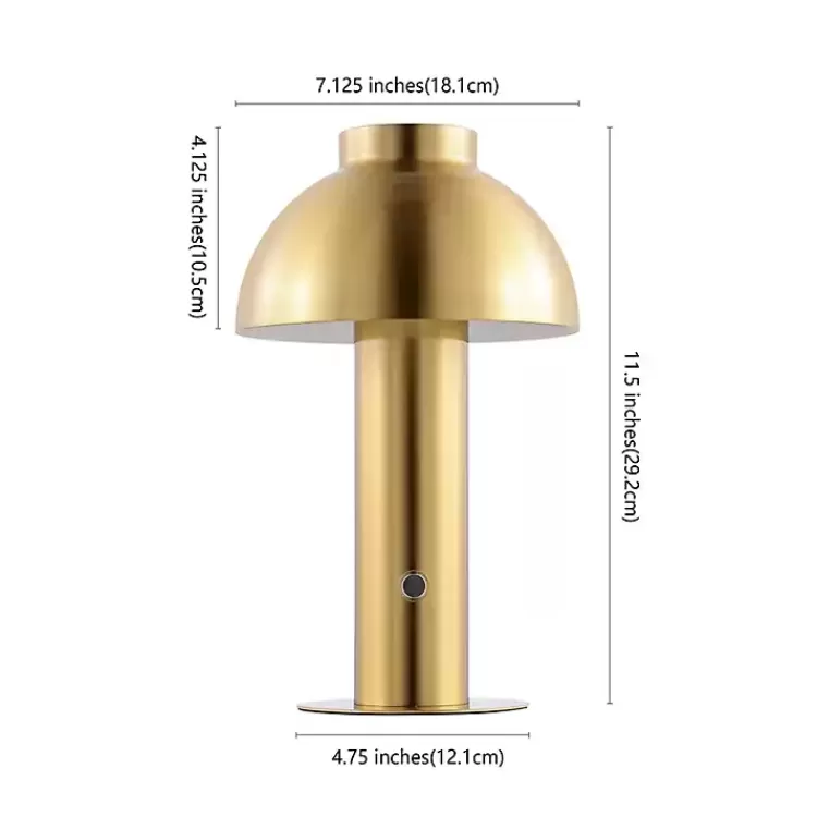 Brass Dome LED Cordless Table Lamp, 12 in.>Kirklands Home Hot
