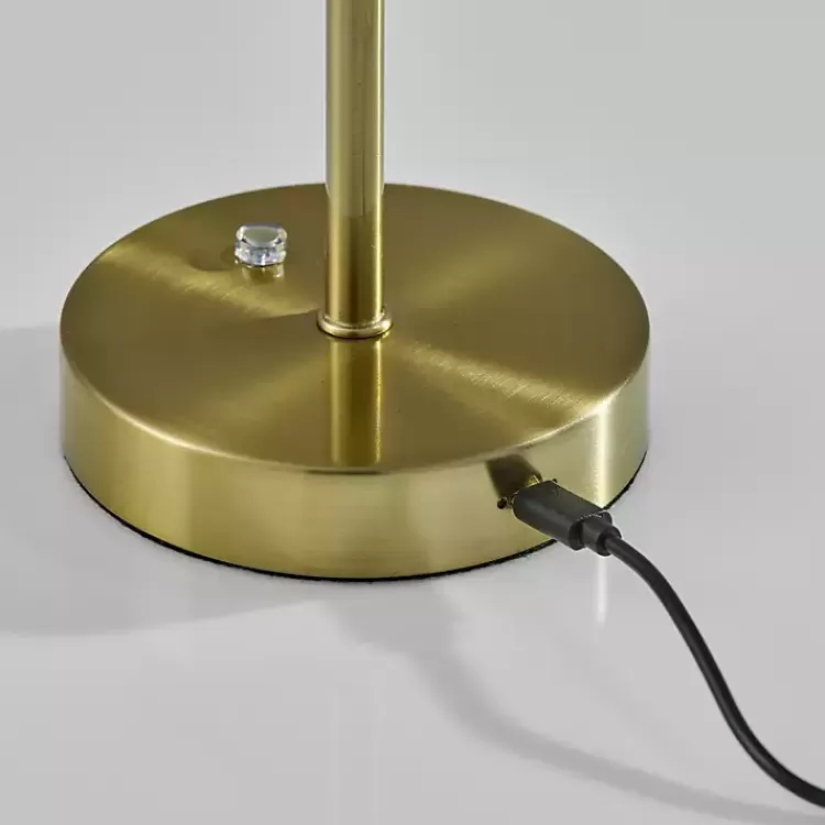 Brass Metal Disc Frosted Light Cordless Table Lamp>Kirklands Home Discount