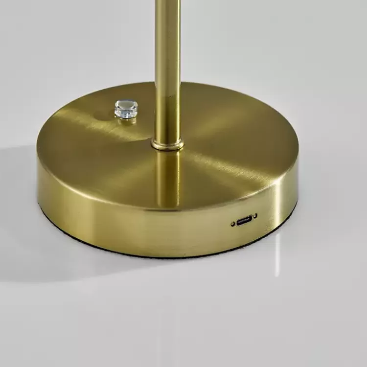 Brass Metal Disc Frosted Light Cordless Table Lamp>Kirklands Home Discount