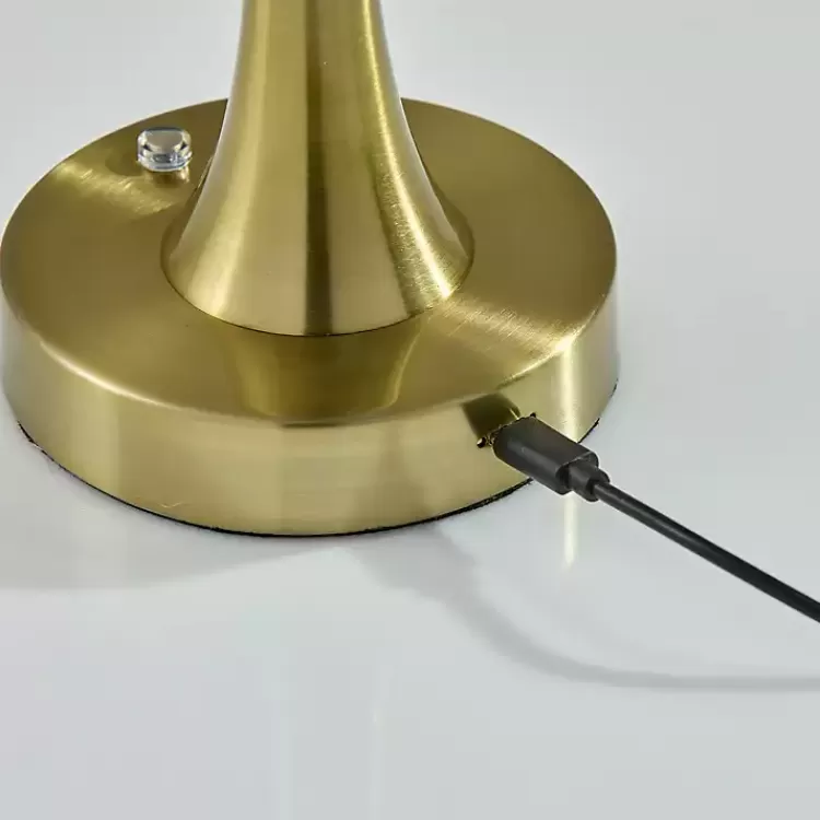 Brass Tapered Dome Frosted Light Cordless Lamp>Kirklands Home Best Sale
