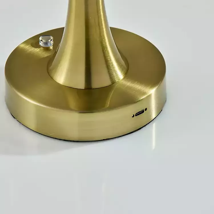 Brass Tapered Dome Frosted Light Cordless Lamp>Kirklands Home Best Sale