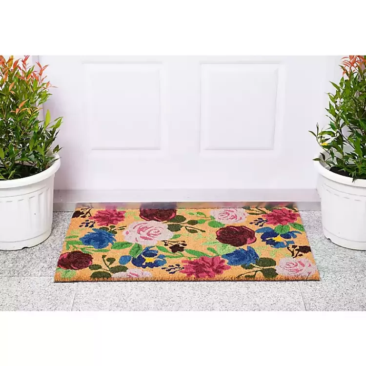 bright_boho_flowers_doormat_2.webp Bright Boho Flowers Doormat>Kirklands Home Discount